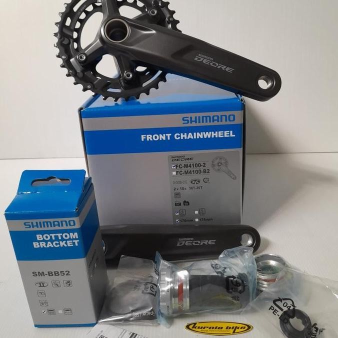 crank shimano deore double m4100 + bb shimano