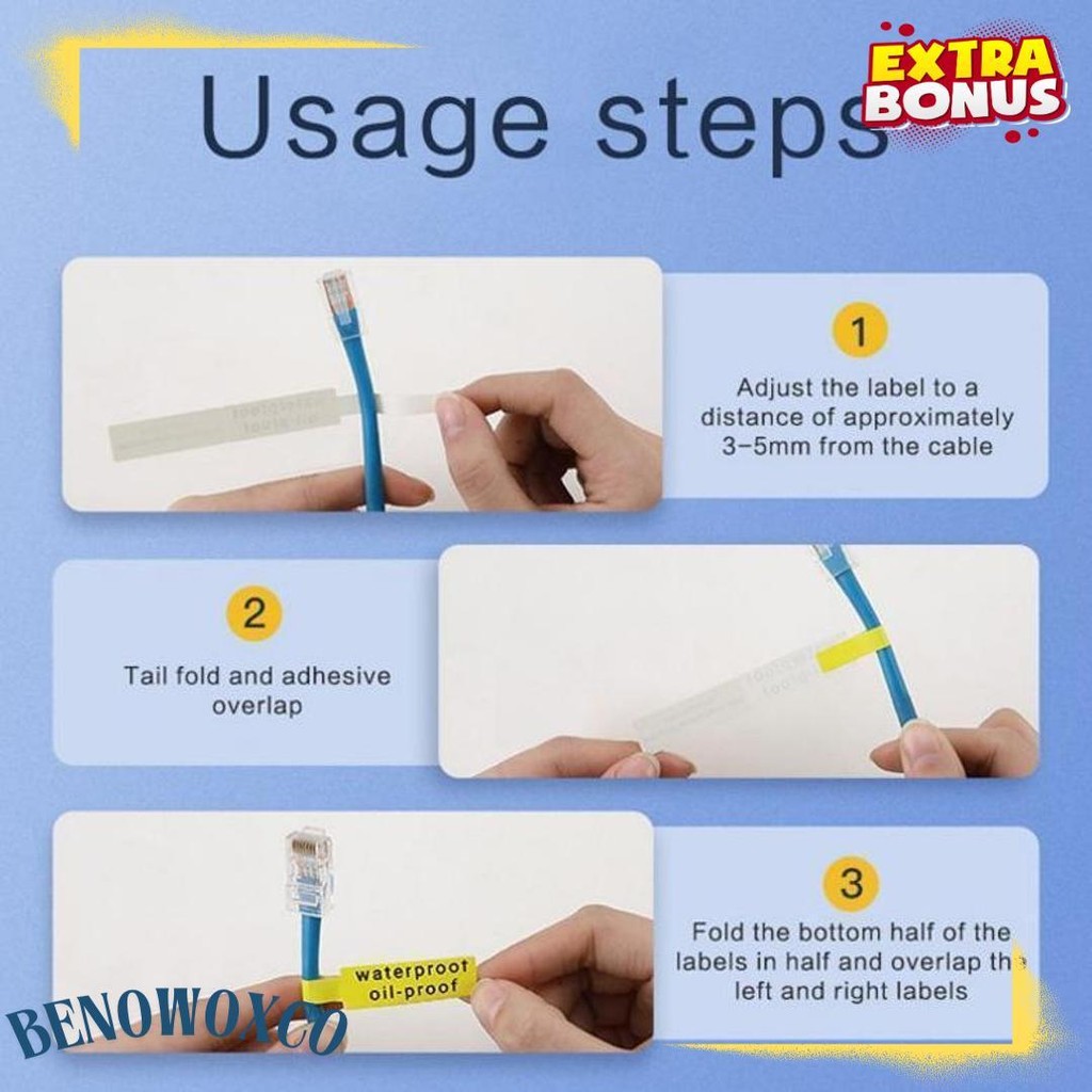 

Thermal Cable Label Sticker Stiker Label Kabel Untuk Niimbot D11 D110 Diskon