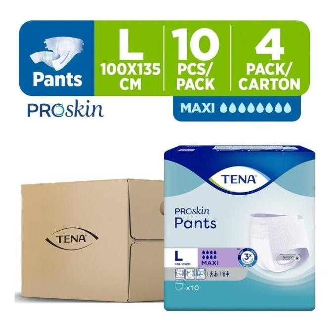 

TENA Proskin Pants Maxi Unisex Adult Diapers L Case (4 x 10pcs)