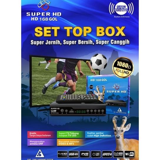 NEW Set Top Box STB Tv Ber SNI  / STB Untuk TV Digital SUPER HD KIJANG 168 Gol DVB t2 makassar [terb