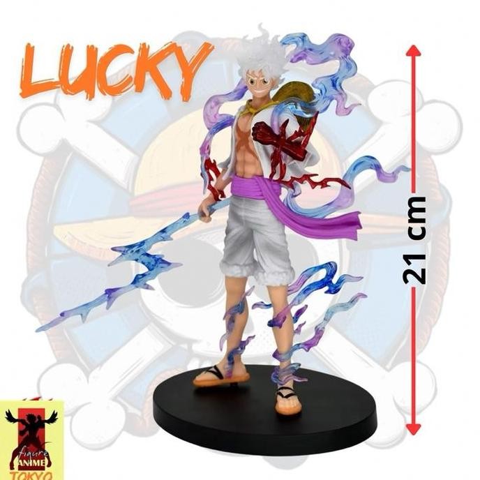baru action figure Luffy Nika berdiri diorama