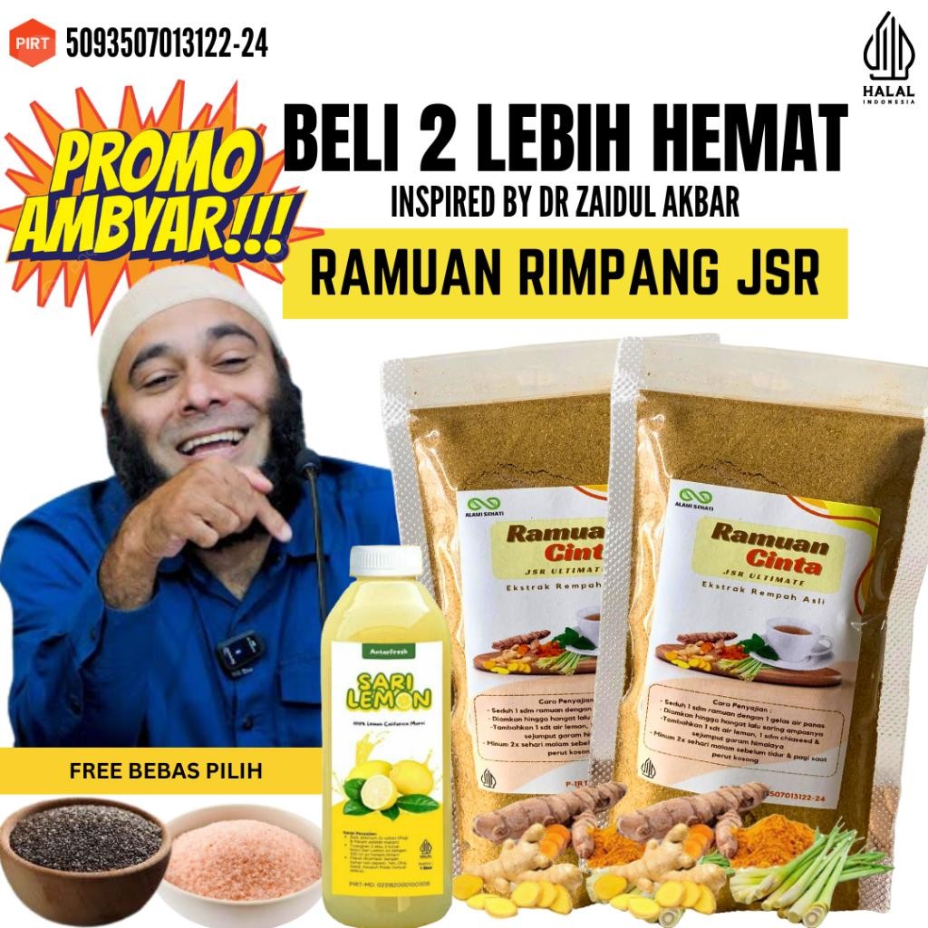 

FM [PROMO AMBYAR] - Beli 2 Lebih Hemat - Ramuan Rimpang JSR - By Dr Zaidul Akbar - Untuk Diet Dan Mengatasi Asam Lambung