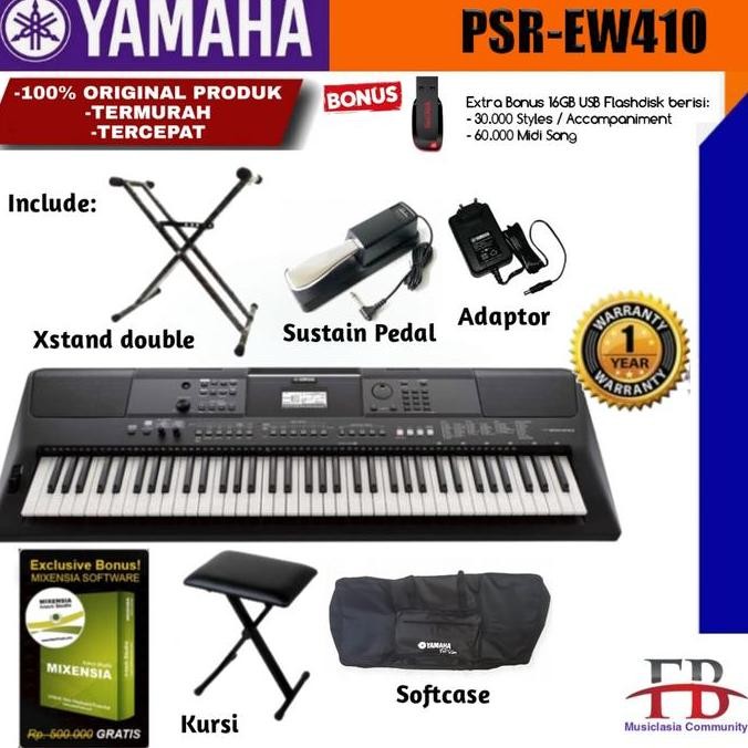 baru Yamaha PSR EW410 Keyboard / PSREW410 / EW 410 / EW-410 / 76 Keys