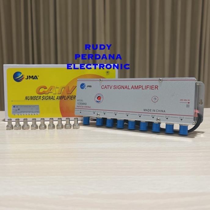NEW CATV BOOSTER BOSTER ANTENA TV TELEVISI PEMBAGI SPLITTER SPLITER PENGUAT SIGNAL AMPLIFIER 8W 8 WA