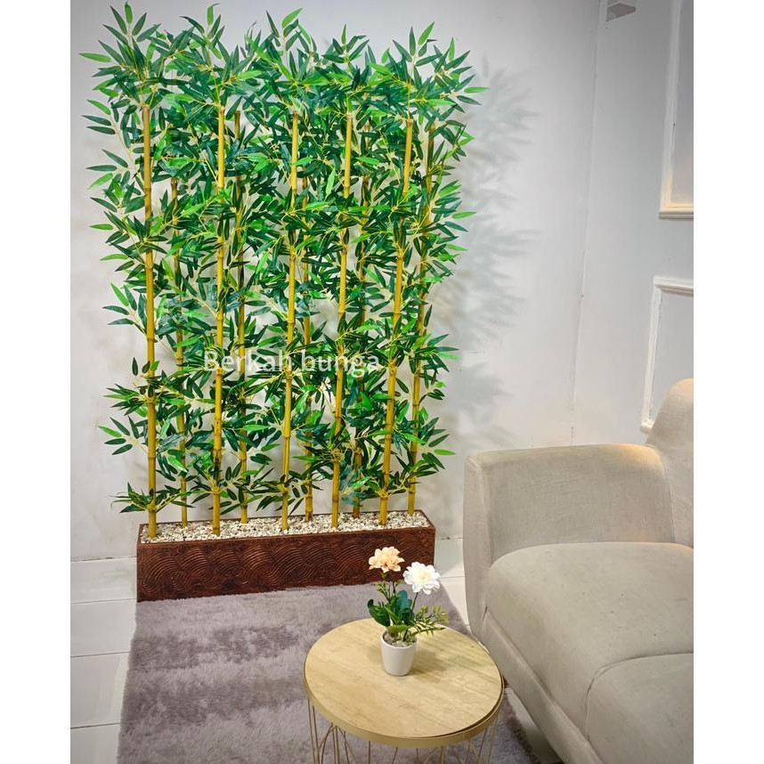 DK pohon bambu partisi artifcial plastik 170cm penyekat ruangan hiasan dekorasi rumah  penghalang ru