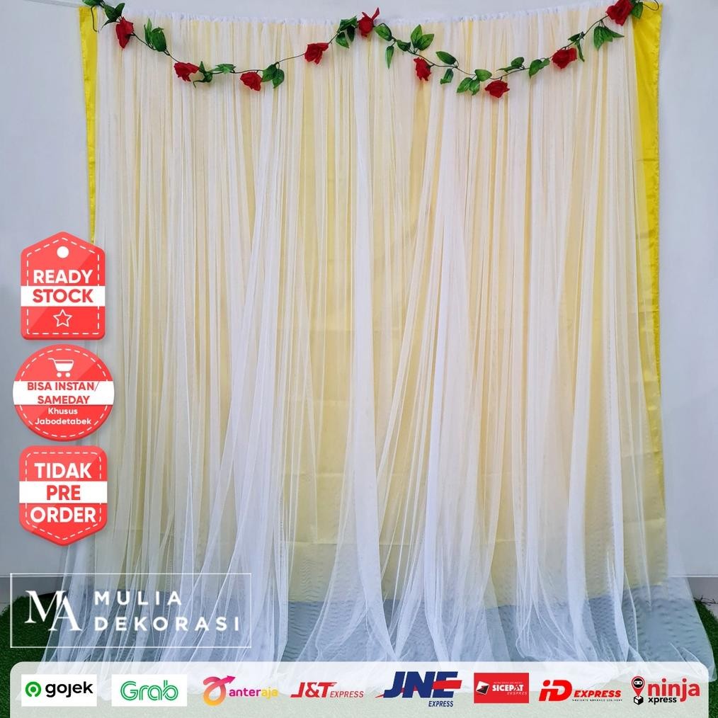 KAIN BACKDROP DEKORASI BACKGROUND LAMARAN NIKAHAN AQIQAH ABUTAI TILE