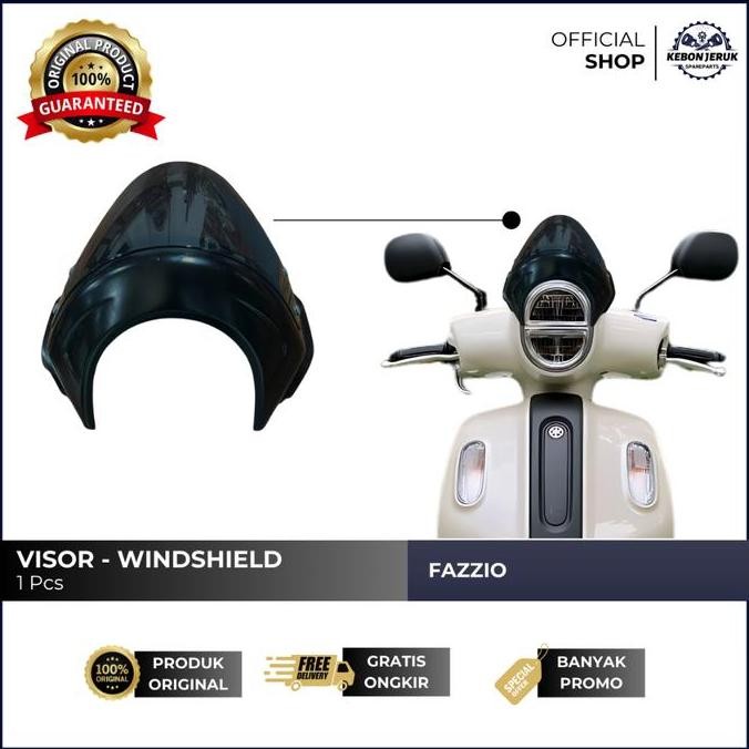 Windshield Fazzio Grey Visor Double Trouble Thailand Quality Style Baru