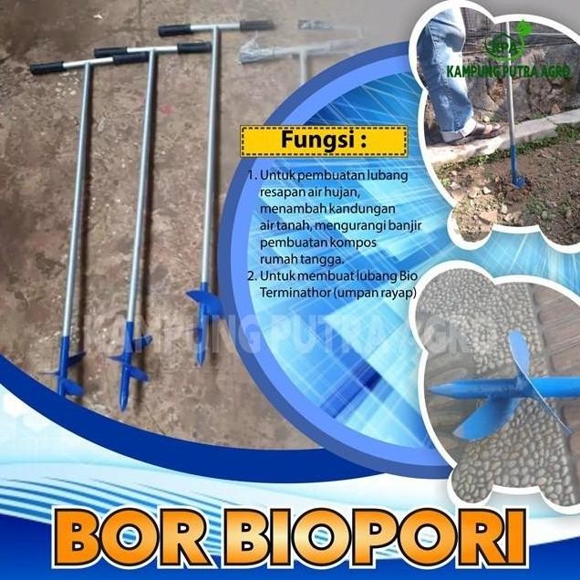 Bor Biopori Spiral Alat Pelubang Tanah Bor Tanah