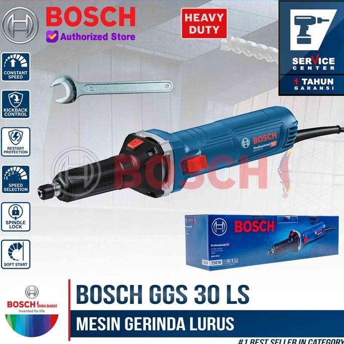 Bosch Straight Grinder Ggs 30 Ls Mini Gerinda Lurus Botol Tuner 750W