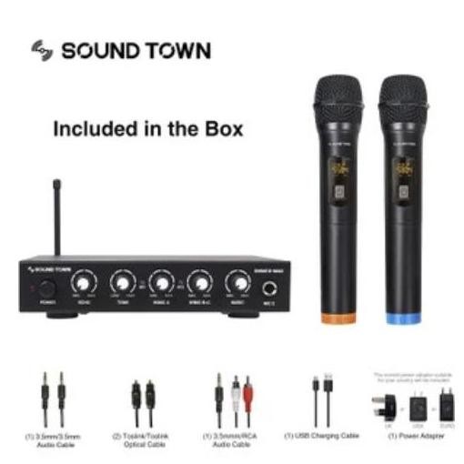 

Sound Town Wireless Microphone Karaoke Mixer System with HDMI ARC