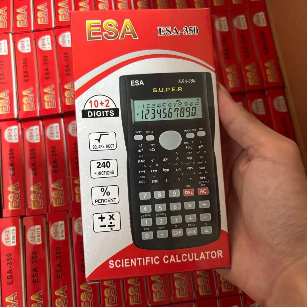 

Kalkulator Scientific Sekolah ESA 350 MS 10 + 2 Digit Murah 240+ Function // Kalkulator Warna Ujian Sin Cos Tan - Kalkulator Akuntansi Kimia Matematika