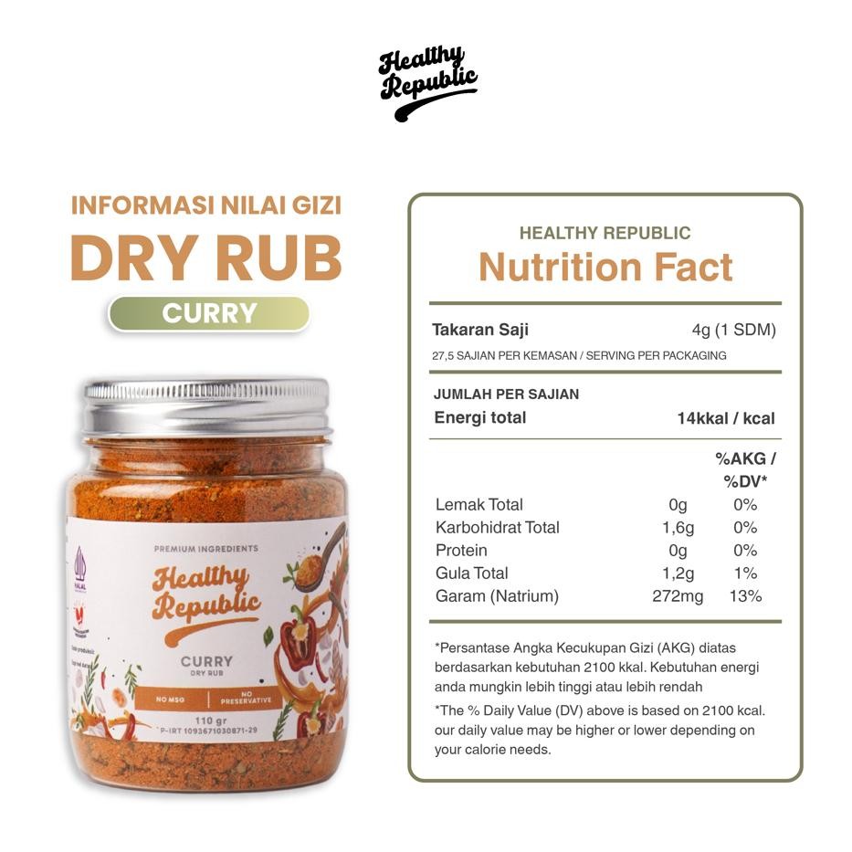 

Termurah Healthy Republic Bumbu Marinasi Serba Guna Rendah Kalori Rendah Lemak Spices 110Gram Ta-70