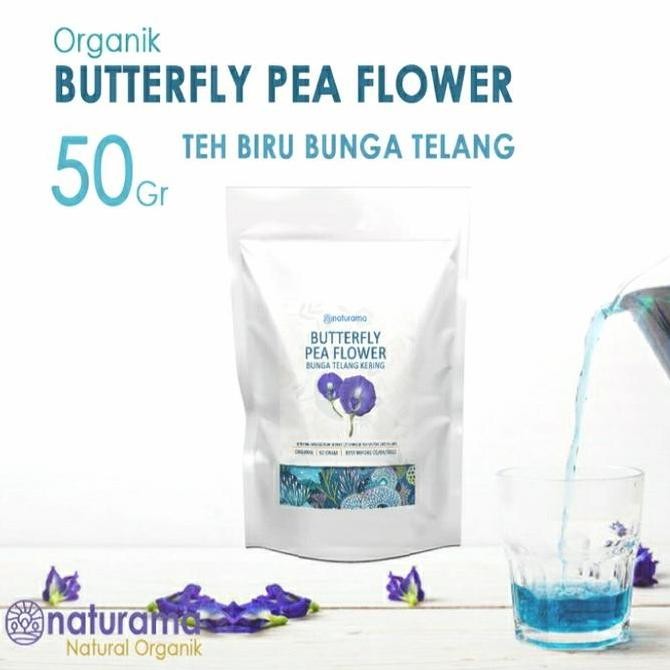 

BUNGA TELANG KERING ORGANIK 50 GRAM NATURAMA TEH BIRU PREMIUM BS