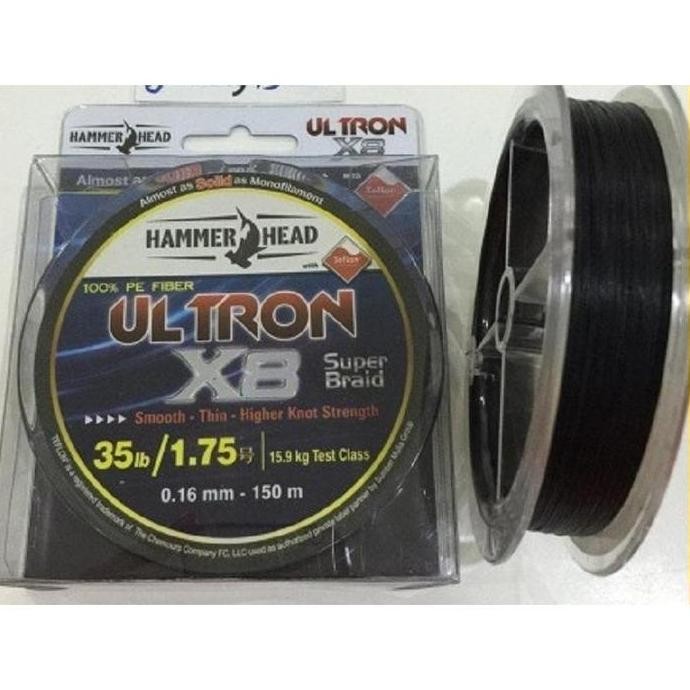 SENAR PANCING PE HAMMERHEAD ULTRON X8 150M BLACK