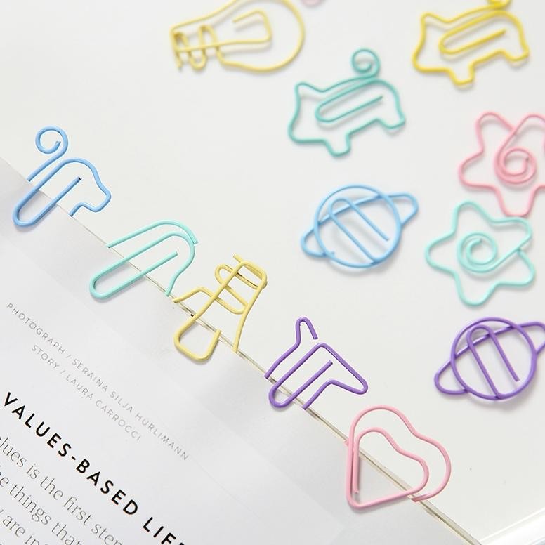 

Penjepit Klip Kertas Paper Clip Push Pin Set 10pcs Free Pouch 979