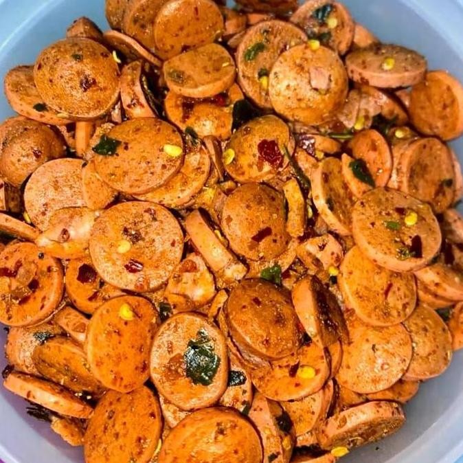 

Sosis Goreng Pedes 1Kg Daun Jeruk Gurih Renyah - Snacks Makanan Ringan - Food Cemilan Basreng