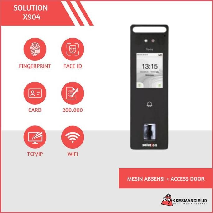 Mesin Absensi Fingerprint Dan Wajah Solution X904 Wifi