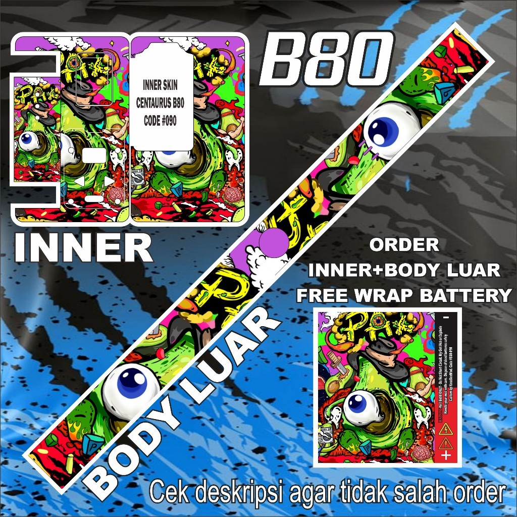 

*2Piece* Stiker B80 90 Garskin Stiker Casing Custom Bebas Dan Bayar Ditempat