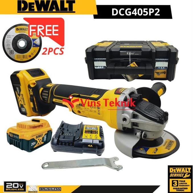 Mesin Gerinda Baterai DCG405 Dewalt Cordless Grinder DCG 405 20 Volt