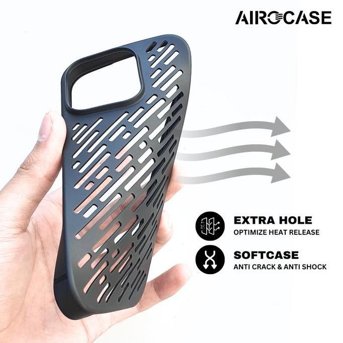 Case Iphone Anti Panas 7 8 X XS Max Xr 11 12 Pro Mini Promax- Airocase Slim Hole
