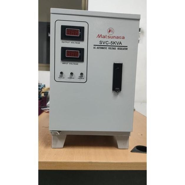 STABILIZER MATSUNAGA STAVOL 5000 WATT SERVO MOTOR/SOFT START/REGULATOR ORIGINAL DAN TERPERCAYA