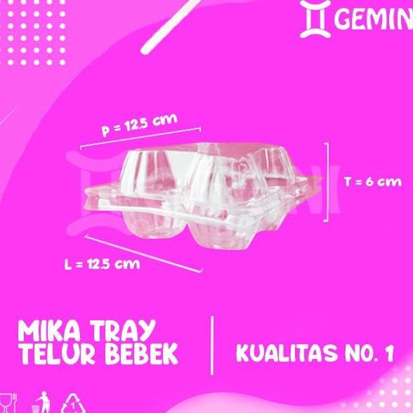 50 Pcs Mika Tray Telur Isi 4 Butir Telur Per Pa Mika Telur Bebek Kancing