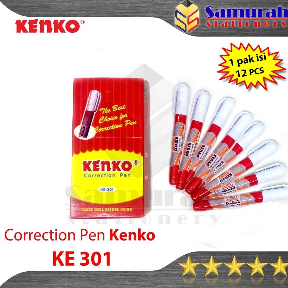 

Correction Pen Kenko Ke-301 Merah / Tip-Ex Cair KE 301 1 box isi 12 Pcs / Tipe X Fluid Bentuk Panjang DiM