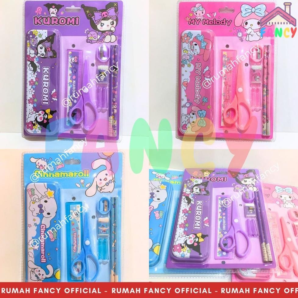 

[FREE PACKING DUS] Paket Alat Tulis/ Study Set Fancy Mika 6611 MELODI/ KURO / Cinnamoroll PREMIUM DiM