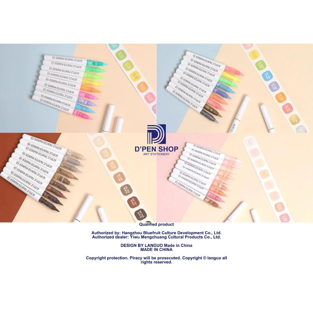 

Spidol Cat Akrilik Painting Marker Set 9 Warna Acrylic Soft Tip untuk Sketsa Kaligrafi Ilustrasi (Beauty Skin Color, Maillard Series, d0pamine, d0pamine series 2.0) Languo DiM