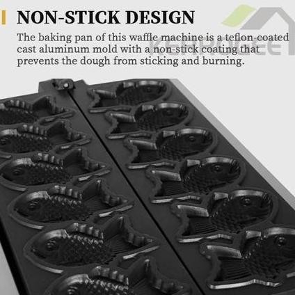 Wafel Bungeoppang Pan Jepang DIY Cetakan Kue Bagus Taiyaki Cetakan Pembuat Wafel Ikan Pembuat Wafel 