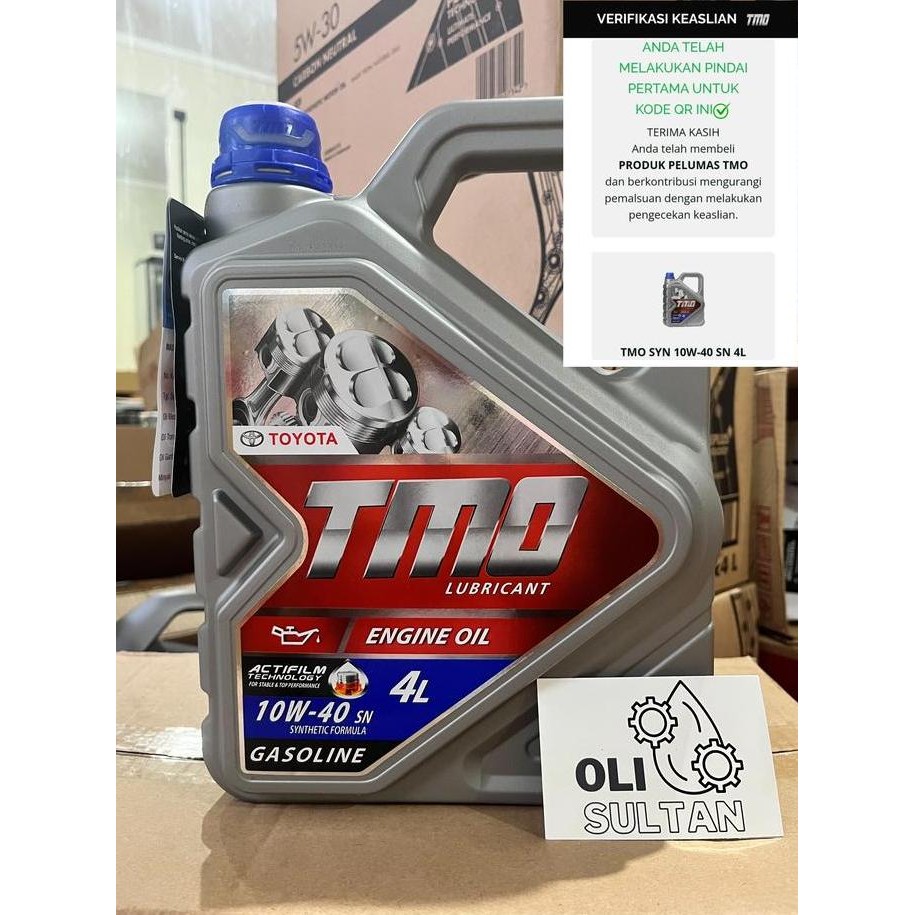 Oli Mobil Toyota TMO 10W-40 SN 4 Liter Original Engine Oil