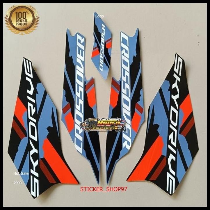BEST DEAL (ORI) STRIPING SUZUKI SKYDRIVE CROSS CROSSOVER 2023 2024 BIRU     SUZUKI KUALITAS ORIGINAL