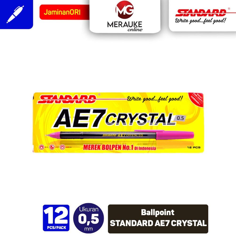 

Ballpoint STANDARD AE7 CRYSTAL - Hitam 12 Pcs DiM