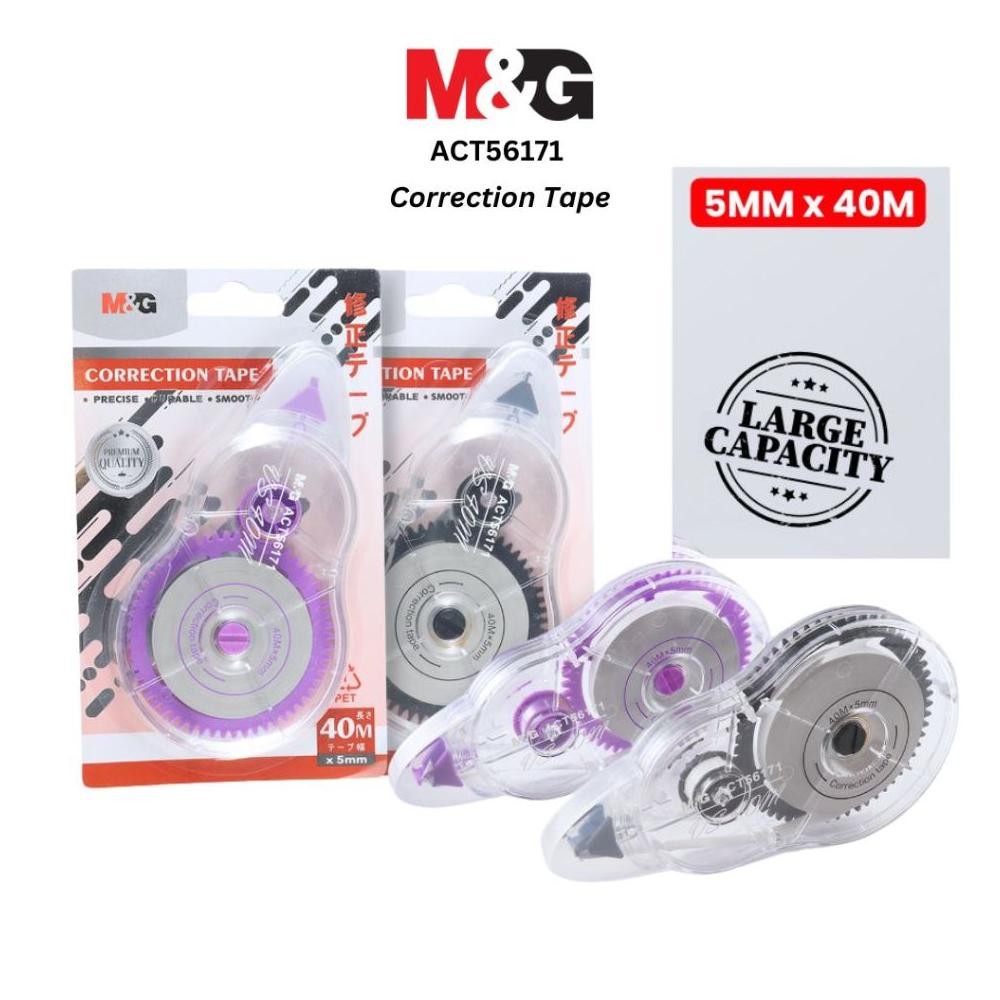 

Correction Tape M&G ACT56171 Tip Ex Kertas Jumbo 40m x 5mm Premium Quality - SATUAN- SHSNP DiM