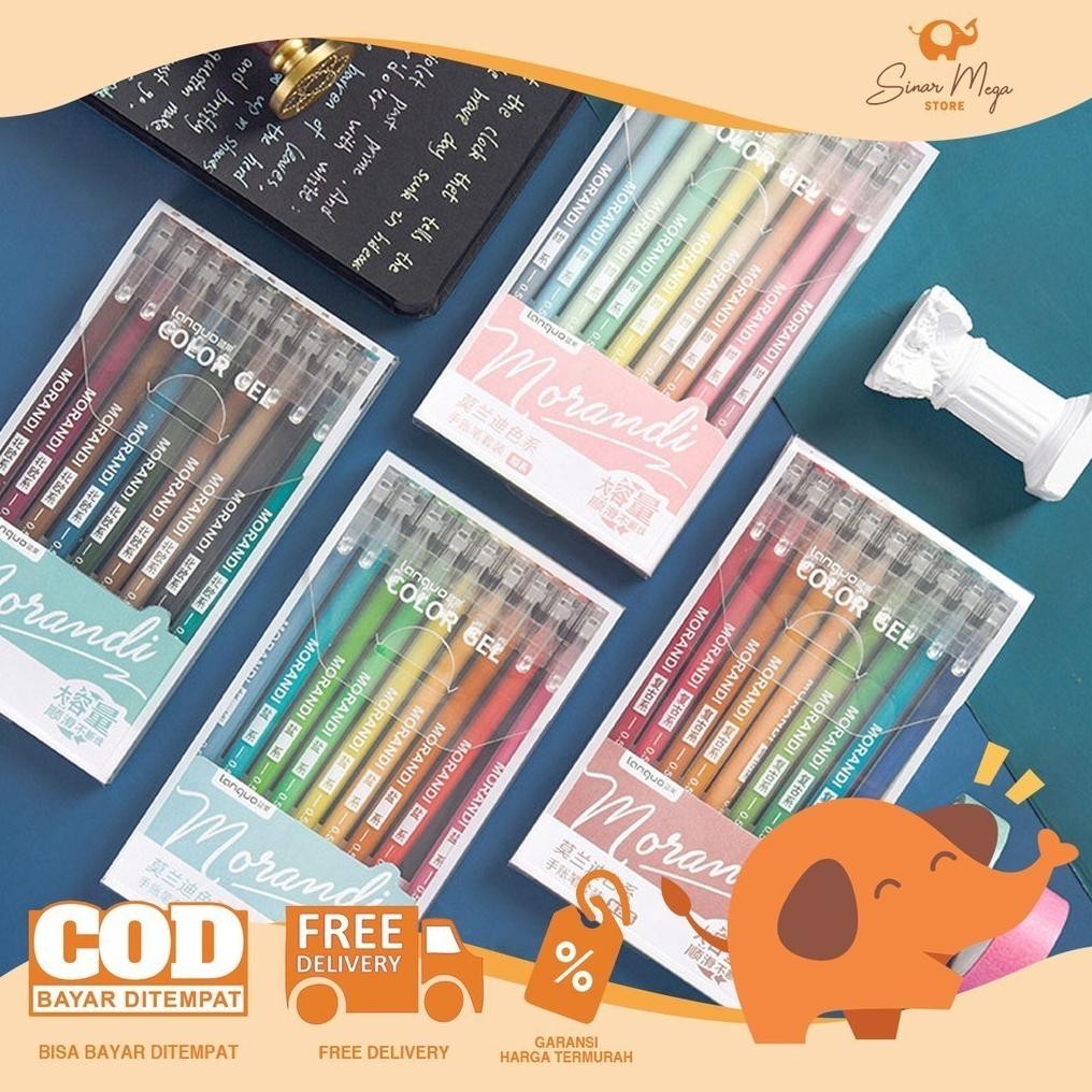 

Morandi Real Pulpen Colors Gel Pen SET Isi 9pc / Pena Ballpoint Warna Warni SET Lucu Unik Murah DiM