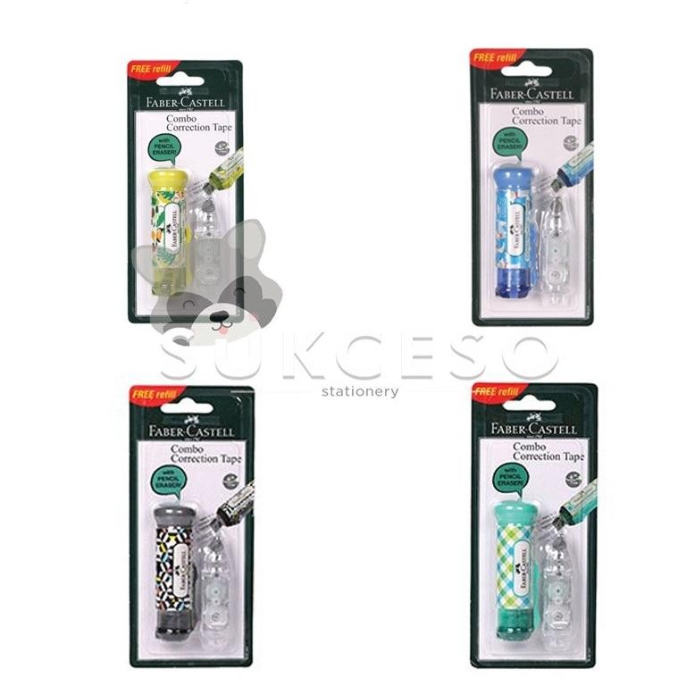 

Faber Correction Tape Combo Refill + 1 Eraser / Correction Tape Murah Berkualitas DiM