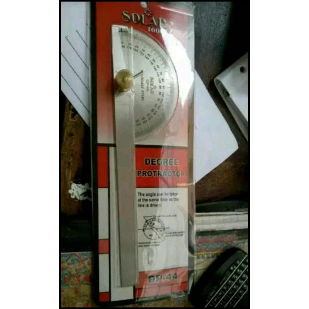 

Degree Protractor SOLAR DP-44 / Penggaris Sudut / Bujur Derajat
