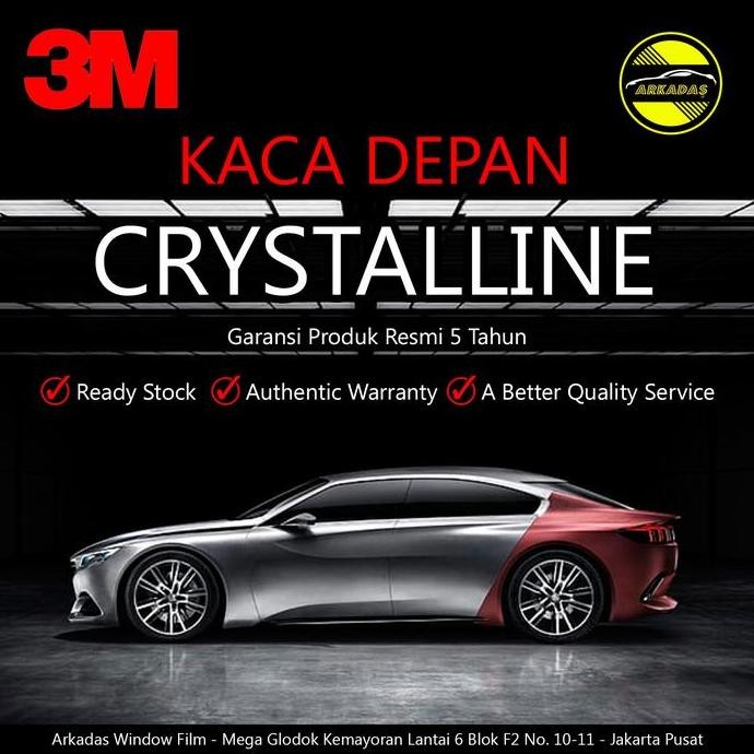 Kaca Film / Kacafilm Mobil 3M Crystalline / Medium Car / Kaca Depan