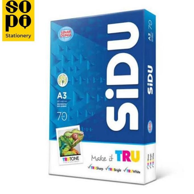 

Kertas HVS Sinar Dunia / SIDU A3 70gr 1 Rim