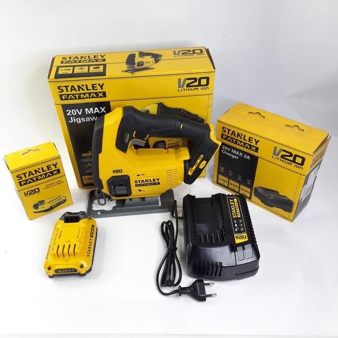 Stanley Scj 600 Mesin Jigsaw Potong Kayu Cordless Baterai 20 V Fatmax