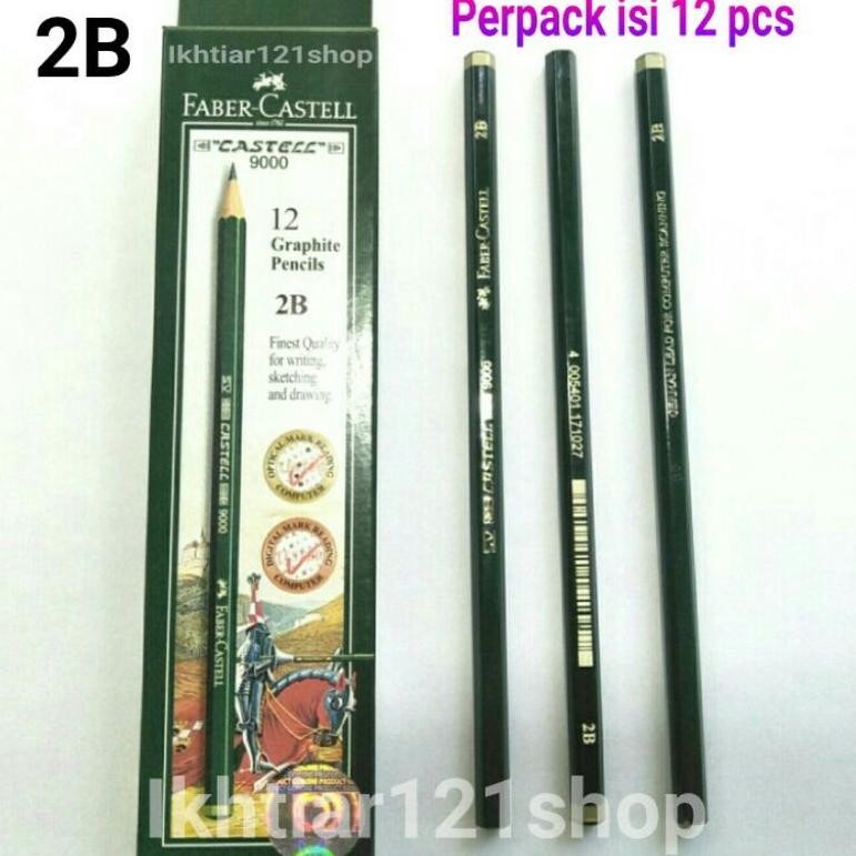 

1 Pack Pensil 2B Faber-Castell/Pencil 2B Faber-Castell isi 12 Pcs DiM