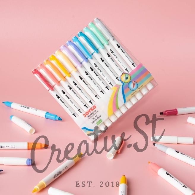 

JOYKO Highlighter Pastel Colour Penanda Halaman Hl 55 12 Color DiM