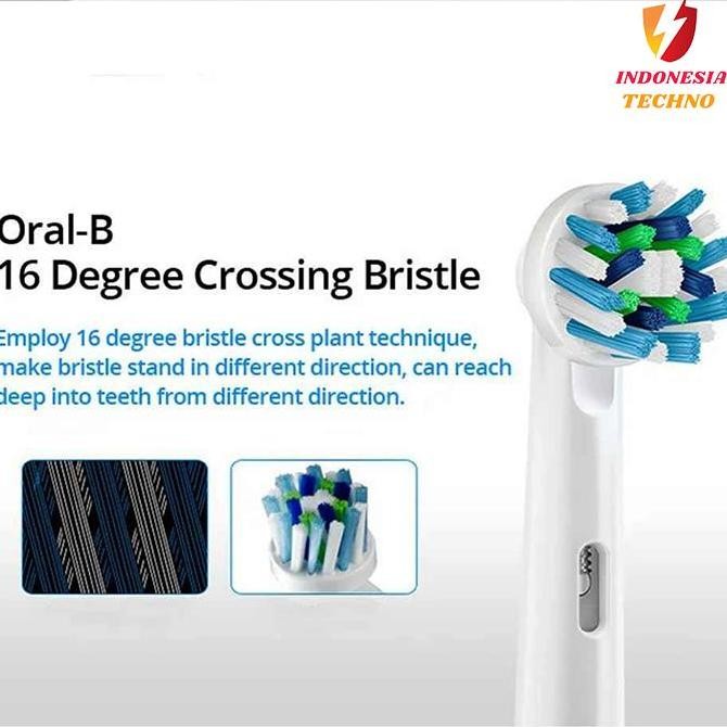 ISI 4 - Refil Kepala Sikat Gigi Elektrik Oral B Crossing Brush Head Refill kepala sikat gigi Elektri