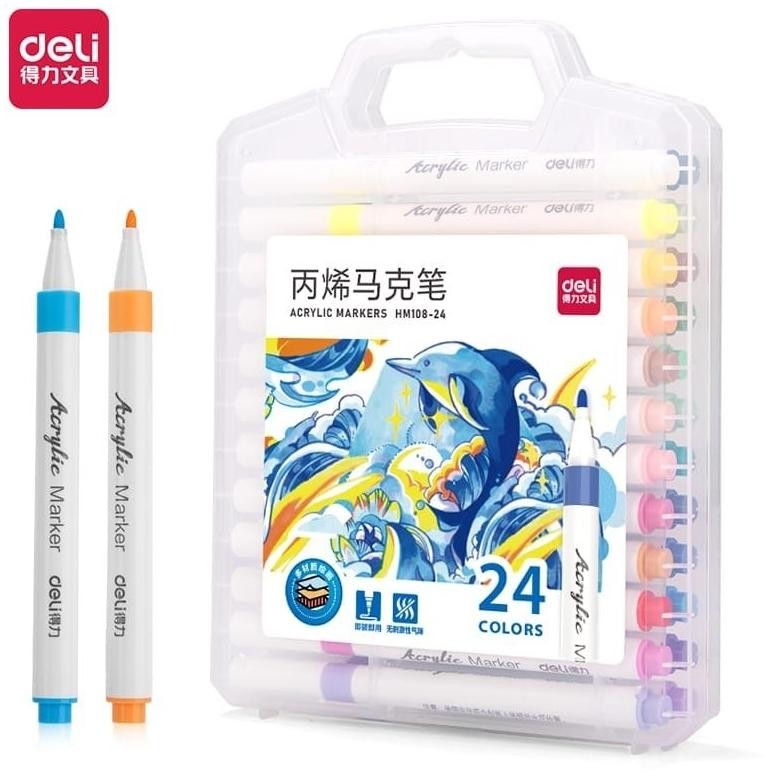 

DELI ACRYLIC MARKERS HM108-24 DiM