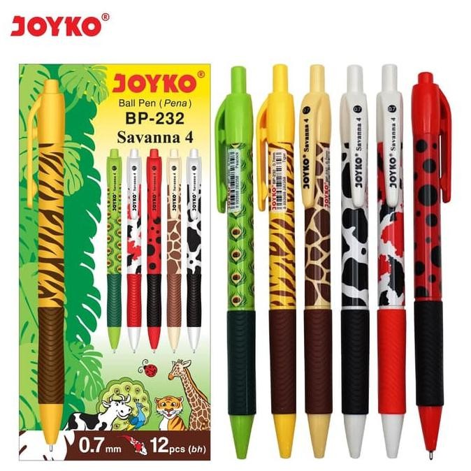 

Pulpen / Ballpoint Joyko BP-232 Motif Savana 0,7 mm - Lusinan (12 pcs) DiM