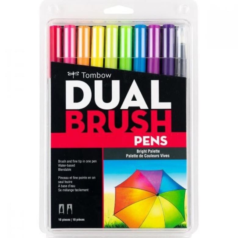 

Tombow ABT Dual Brush Pen, Bright Palette Set 10 Color DiM