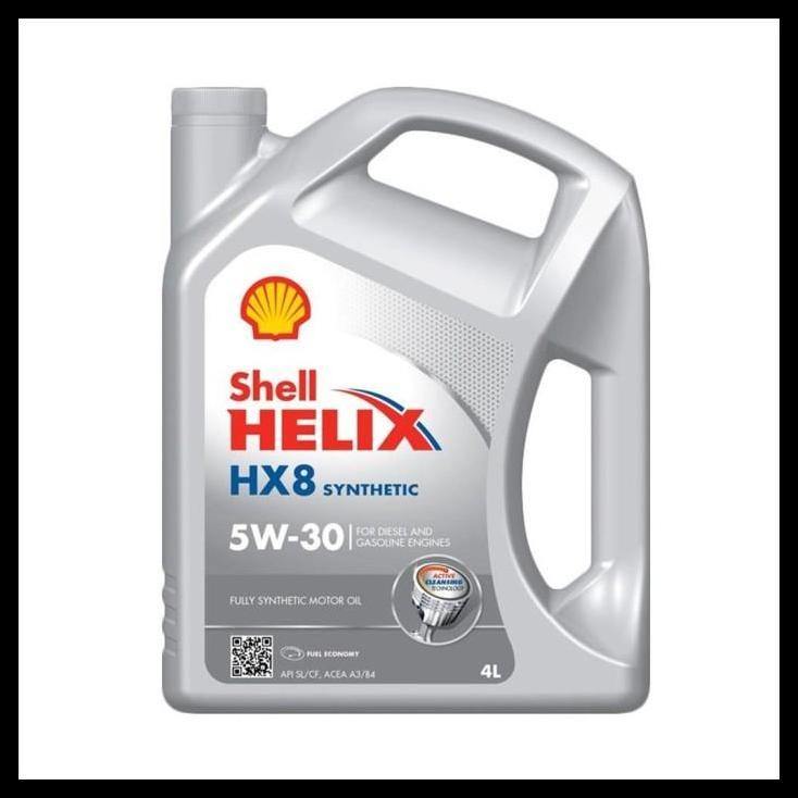 GRATIS ONGKIR OLI MESIN BENSIN DIESEL SHELL HELIX HX8 5W-30 SN PLUS 4 LITER GALON 