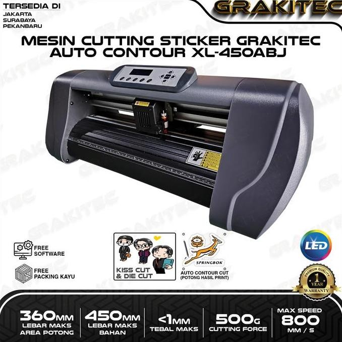 

Grakitec Mesin Cutting Sticker XL 450 ABJ LED Auto Contour Cut Terbaru