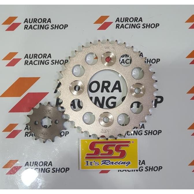 Gear Sss 428 Set Depan & Belakang Supra X 125 / Blade / Revo / Fit New
