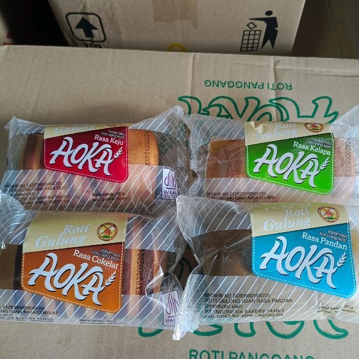 

Roti Aoka & Aoka Momotaro Cookies 1 Dus Isi (40 Atau 60 Pcs) Food Snacks
